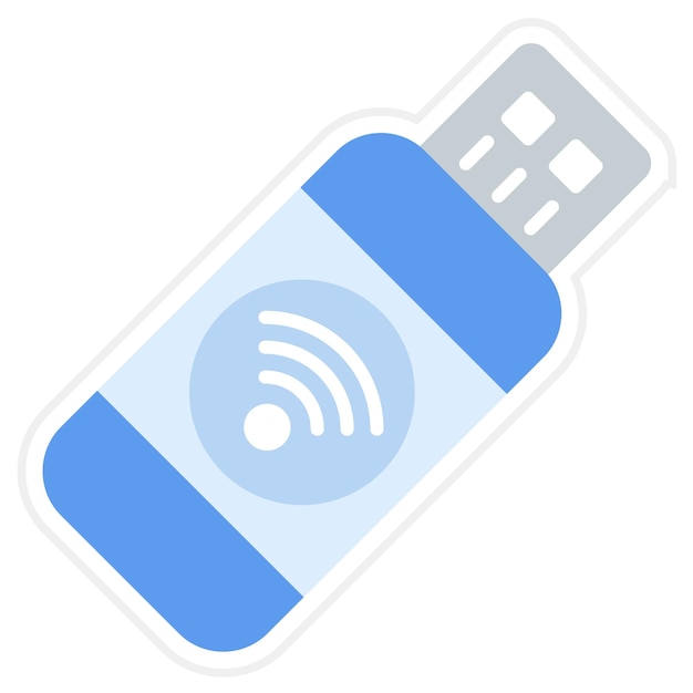 Vector imagen vectorial de icono wifi usb se puede utilizar para la tecnología