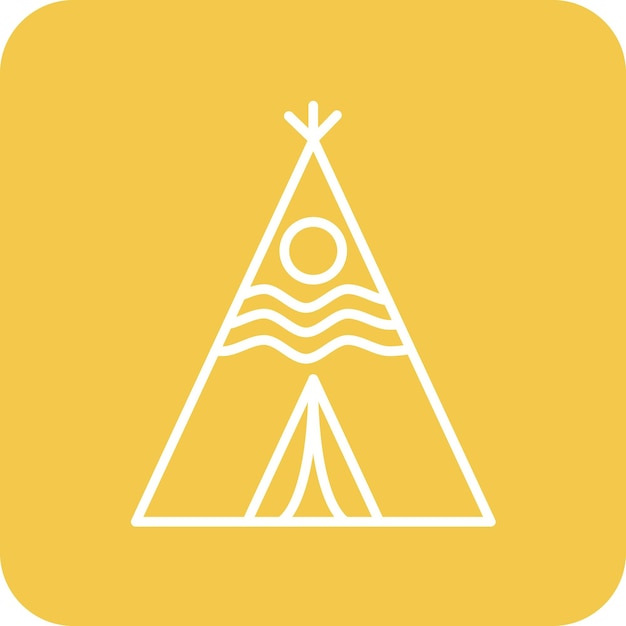 La imagen vectorial del icono de Wigwam se puede utilizar para el tipo de casas