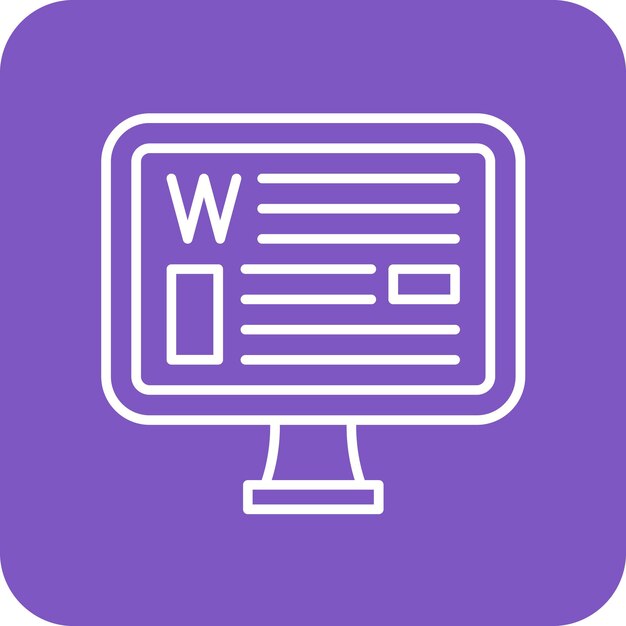 La imagen vectorial del icono de Wikipedia se puede utilizar para la productividad