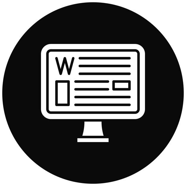 Vector la imagen vectorial del icono de wikipedia se puede utilizar para la productividad