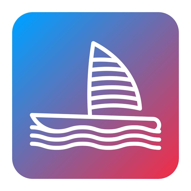 Imagen vectorial del icono de windsurf Se puede usar para equipos deportivos