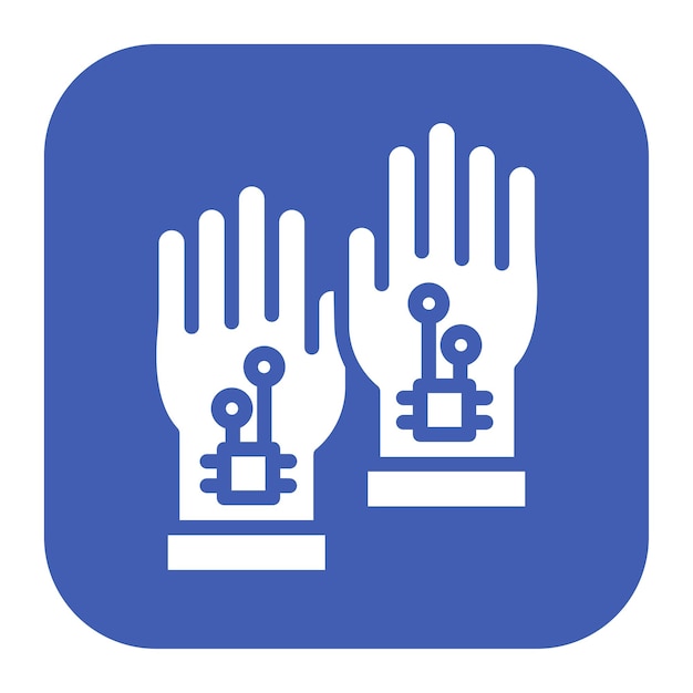 Imagen vectorial del icono de Wired Gloves Se puede utilizar para la realidad aumentada