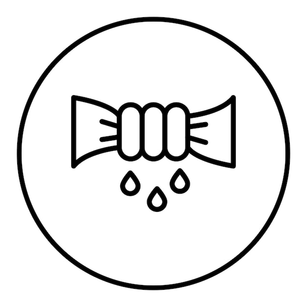 Imagen vectorial del icono de Wring Se puede utilizar para las características de la tela