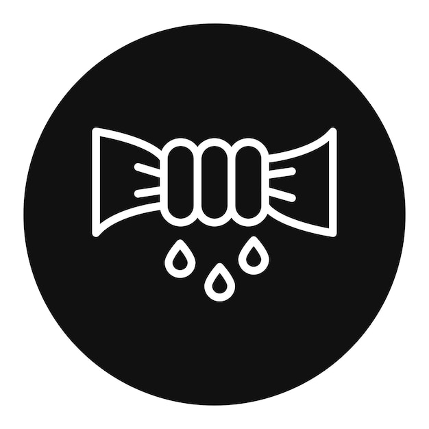 Imagen vectorial del icono de Wring Se puede utilizar para las características de la tela