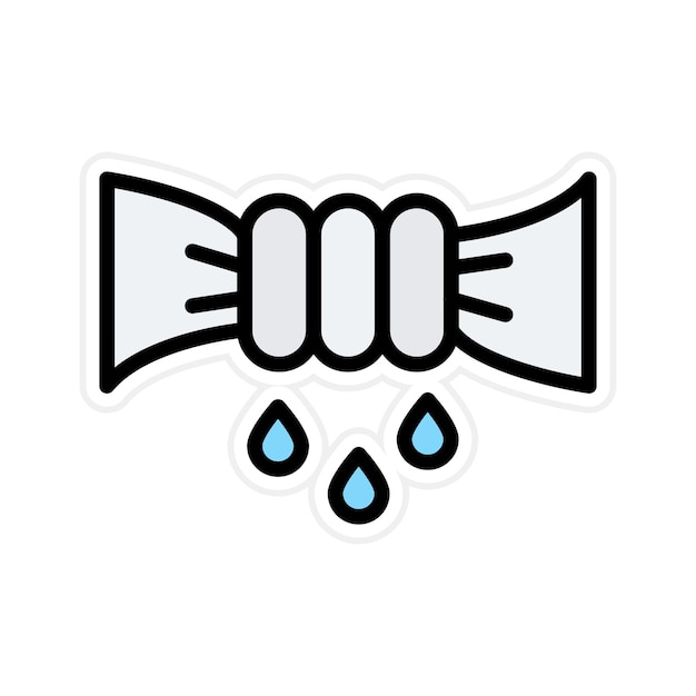Imagen vectorial del icono de Wring Se puede utilizar para las características de la tela