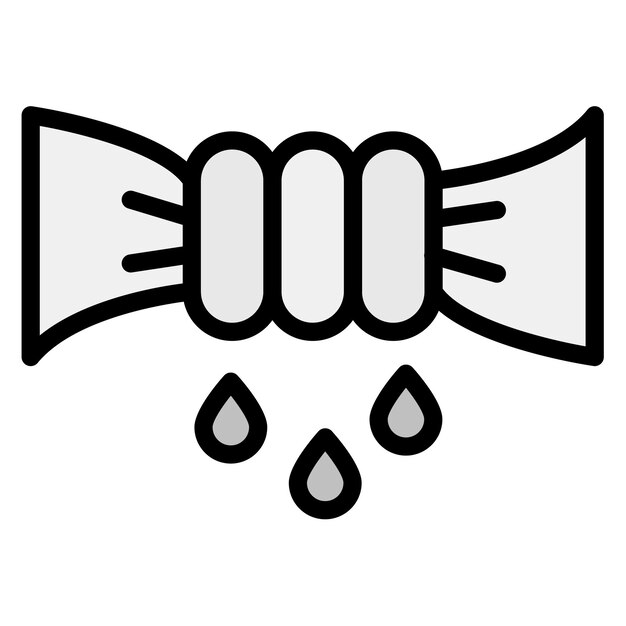 Imagen vectorial del icono de Wring Se puede utilizar para las características de la tela