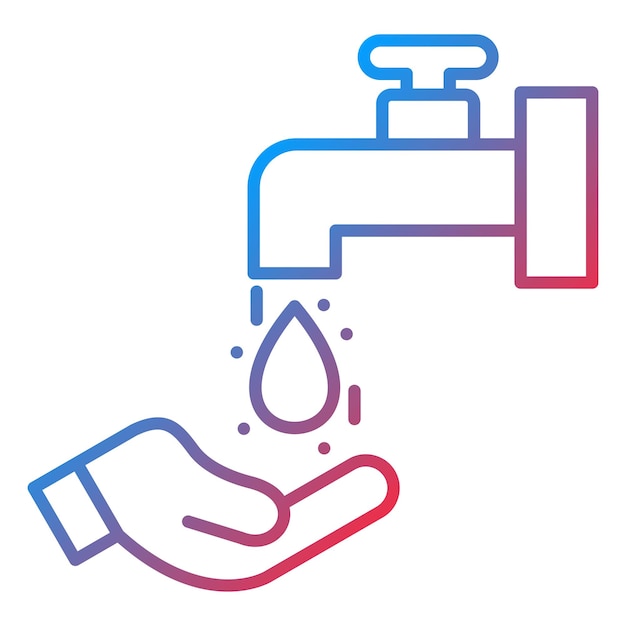 Imagen vectorial de icono de Wudu Se puede usar para el Ramadán