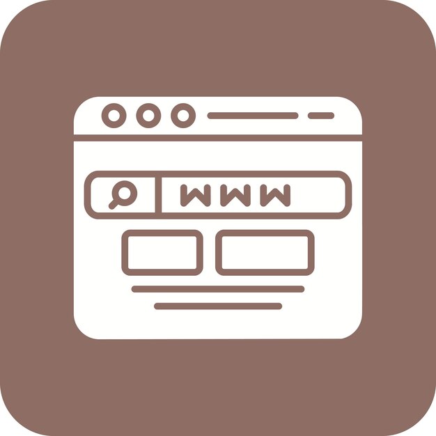 Imagen vectorial de icono de Www Se puede usar para marketing