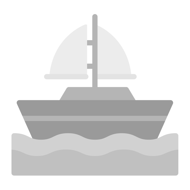 La imagen vectorial del icono del yate se puede usar para Ocean