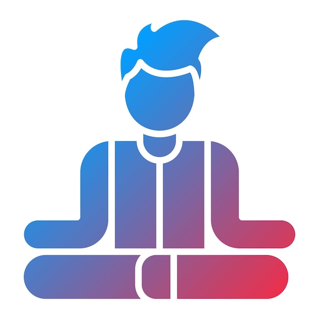 Imagen vectorial del icono de yoga Se puede usar para la limpieza de la casa