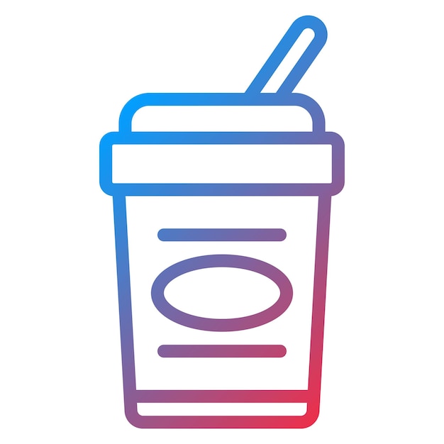 Imagen vectorial del icono del yogur Se puede usar para el brunch
