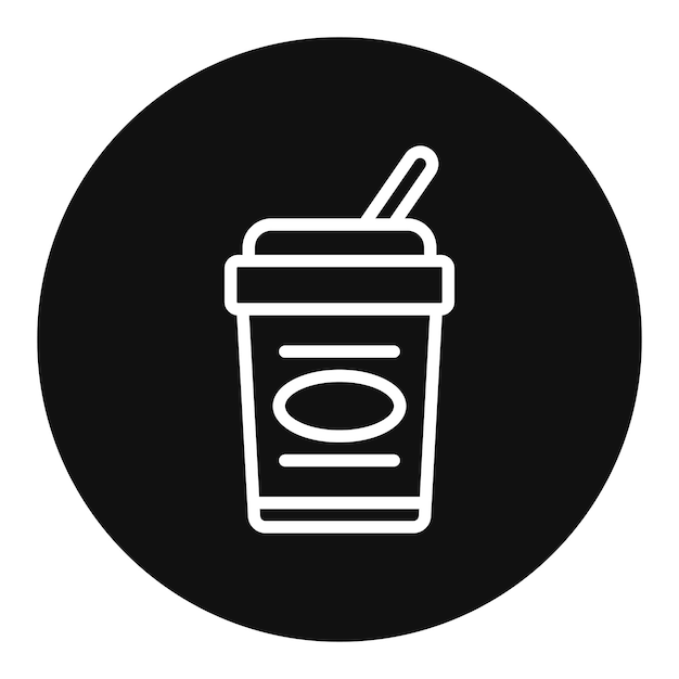 Imagen vectorial del icono del yogur Se puede usar para el brunch