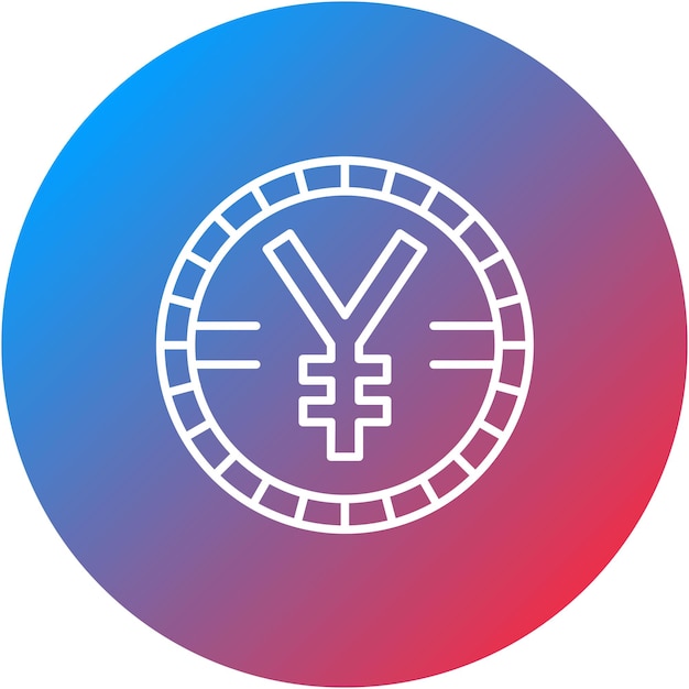 Imagen vectorial de icono de yuan chino Puede usarse para Fintech