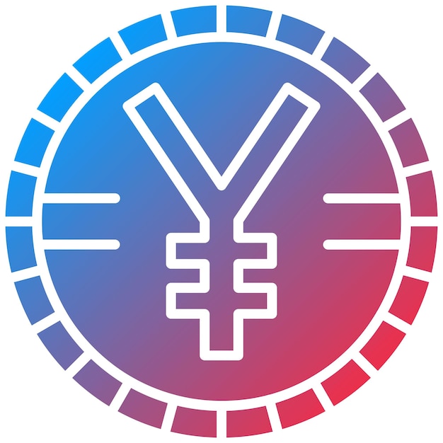 Imagen vectorial de icono de yuan chino Puede usarse para Fintech