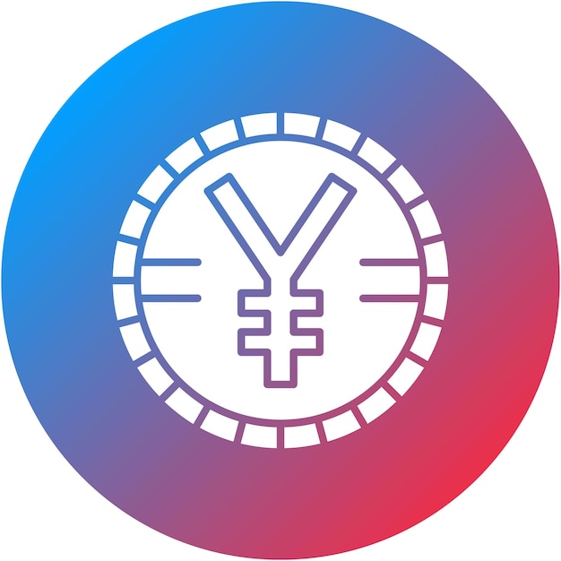Imagen vectorial de icono de yuan chino Puede usarse para Fintech