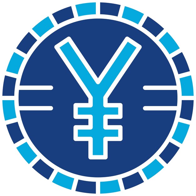 Vector imagen vectorial de icono de yuan chino puede usarse para fintech