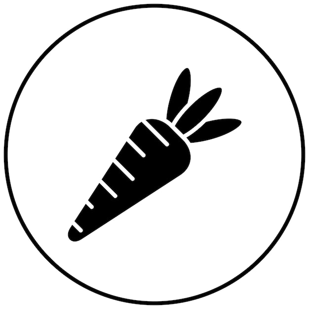 Imagen vectorial del icono de la zanahoria Se puede usar para jardinería