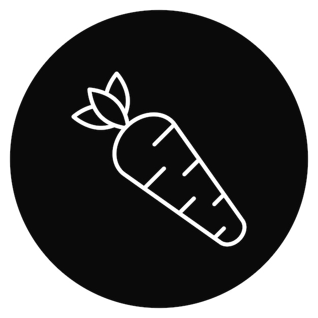 La imagen vectorial del icono de las zanahorias se puede utilizar para la agricultura