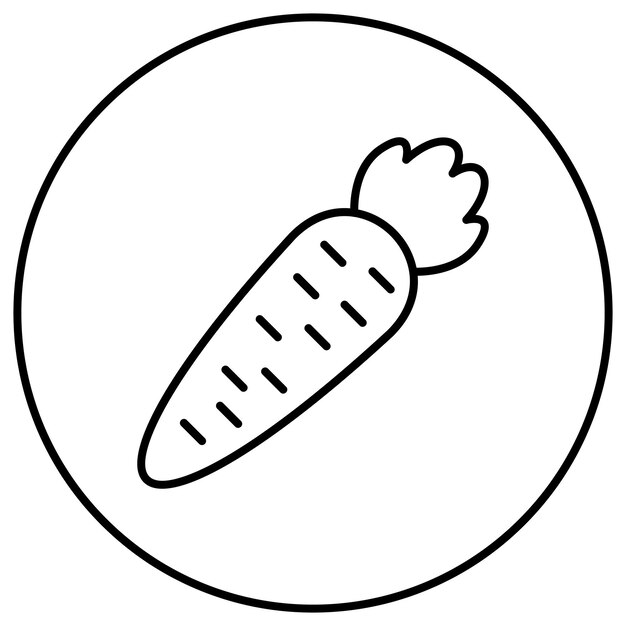La imagen vectorial del icono de las zanahorias se puede utilizar para Village
