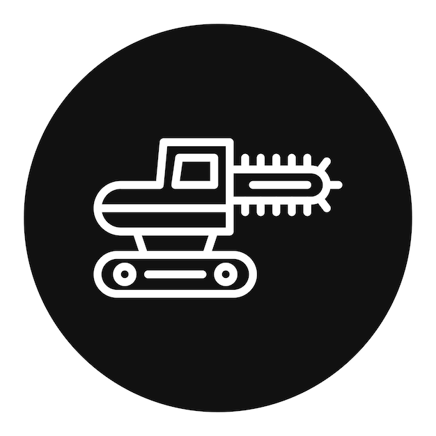Imagen vectorial del icono de la zanja Se puede utilizar para vehículos de construcción