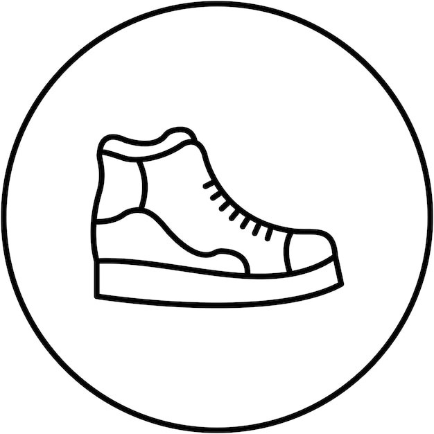 Vector imagen vectorial del icono de la zapatilla se puede usar para ropa