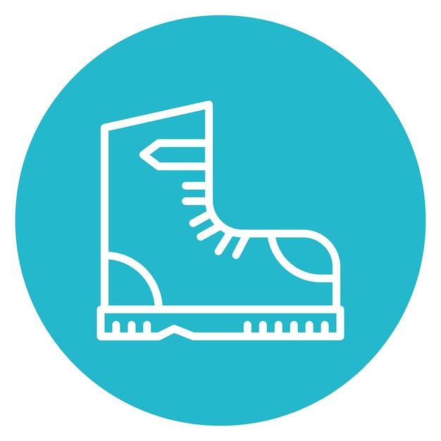 La imagen vectorial del icono de las zapatillas de nieve se puede utilizar para la estación de esquí