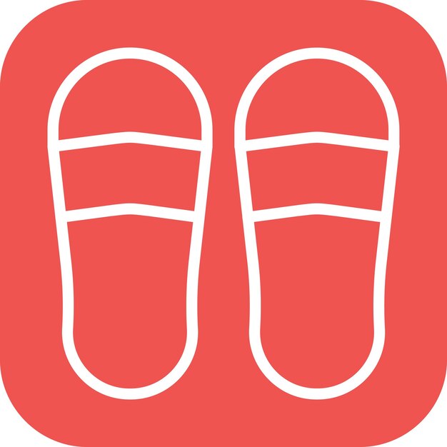 Imagen vectorial del icono de las zapatillas Se puede usar para el hogar de ancianos