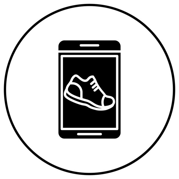 Imagen vectorial del icono de los zapatos de ejercicio Se puede usar para la aplicación de entrenamiento