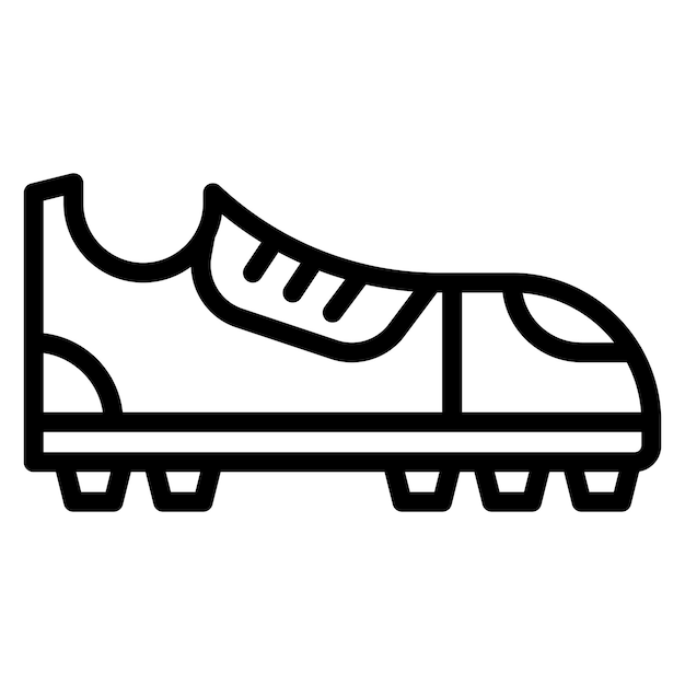 Imagen vectorial de icono de zapatos de fútbol puede usarse para equipos deportivos