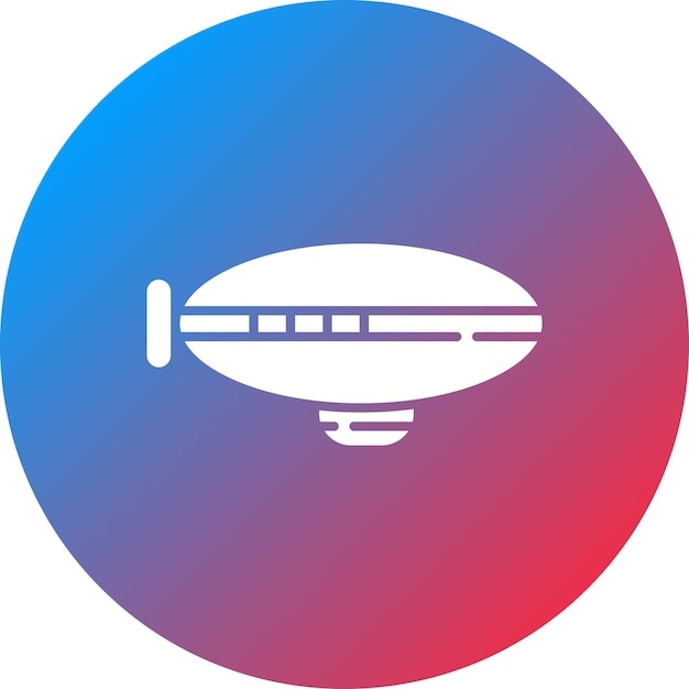 Imagen vectorial del icono Zeppelin Se puede utilizar para la aviación