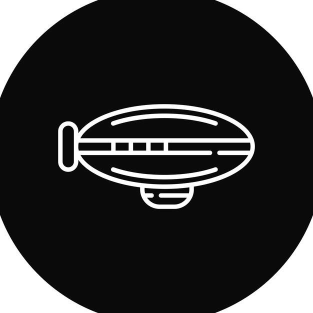 Imagen vectorial del icono Zeppelin Se puede utilizar para la aviación