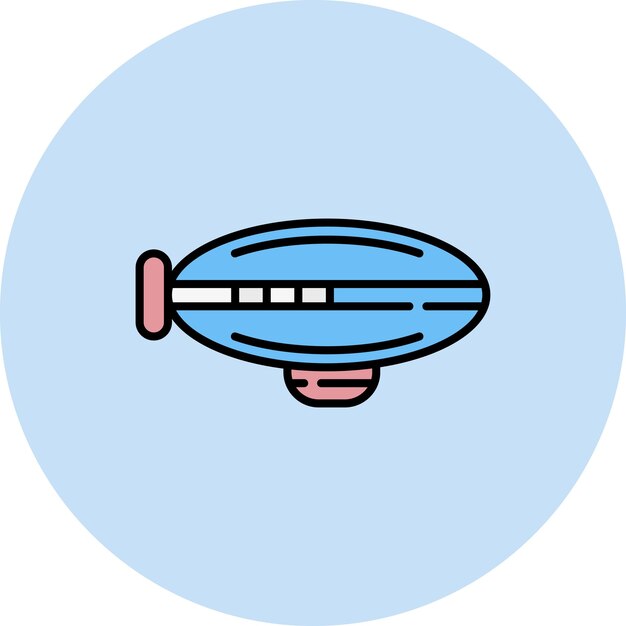 Imagen vectorial del icono Zeppelin Se puede utilizar para la aviación