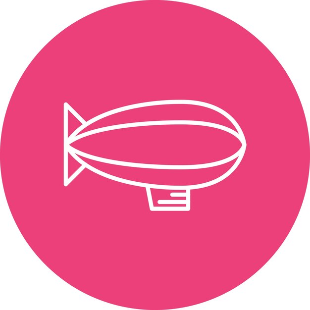 Imagen vectorial del icono Zeppelin Se puede utilizar para el transporte