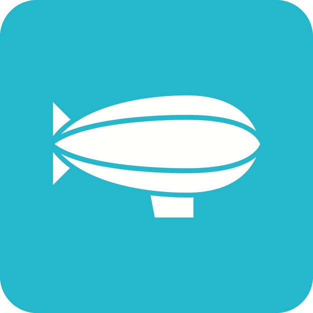 Imagen vectorial del icono Zeppelin Se puede utilizar para el transporte