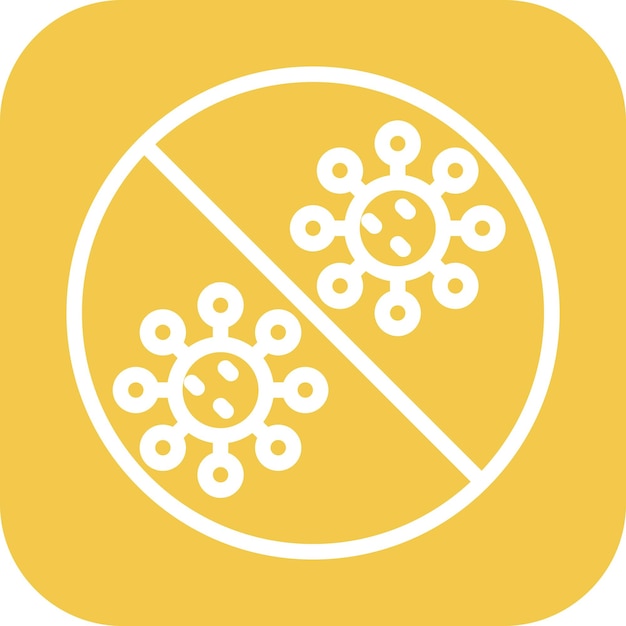 Imagen vectorial del icono de la zona de cuarentena Puede utilizarse para enfermedades infecciosas