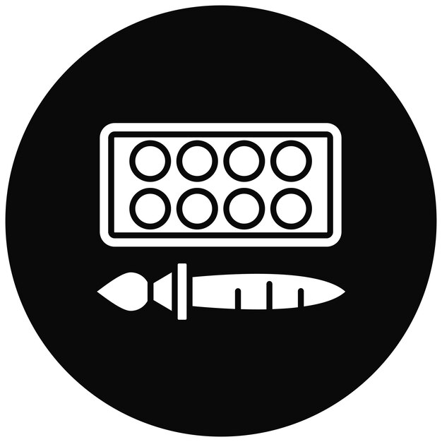 Imagen vectorial de iconos de acuarelas Se puede usar para la creatividad