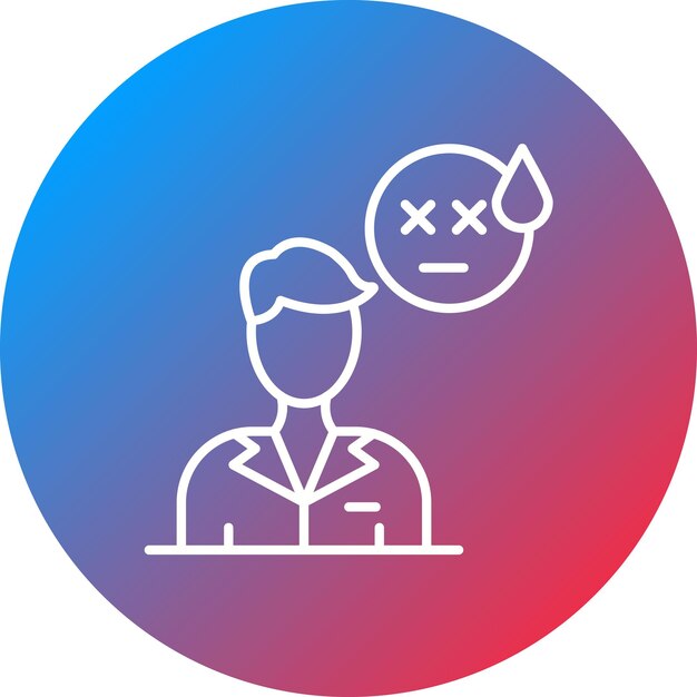 Imagen vectorial de íconos agotada Se puede usar para la inteligencia emocional