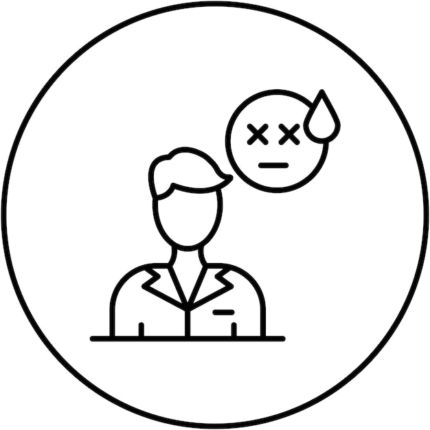Imagen vectorial de íconos agotada Se puede usar para la inteligencia emocional