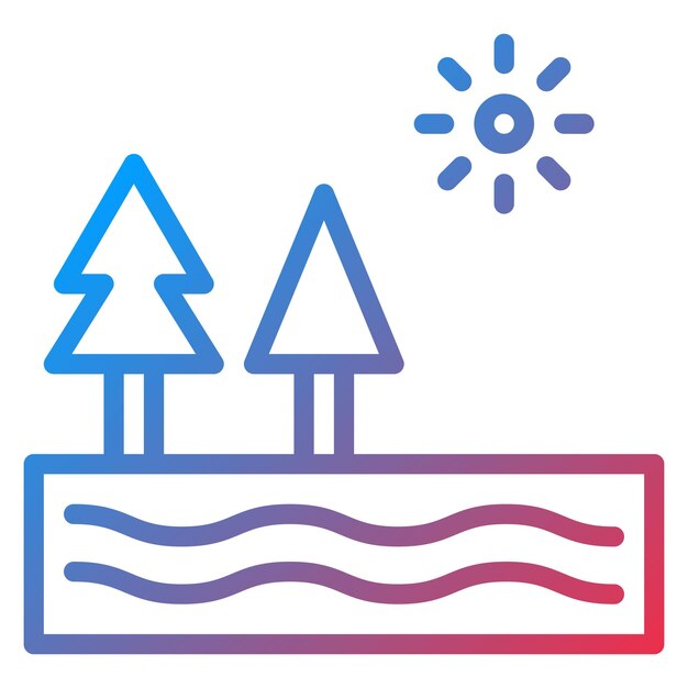 Imagen vectorial de íconos al aire libre Se puede usar para Beach Resort