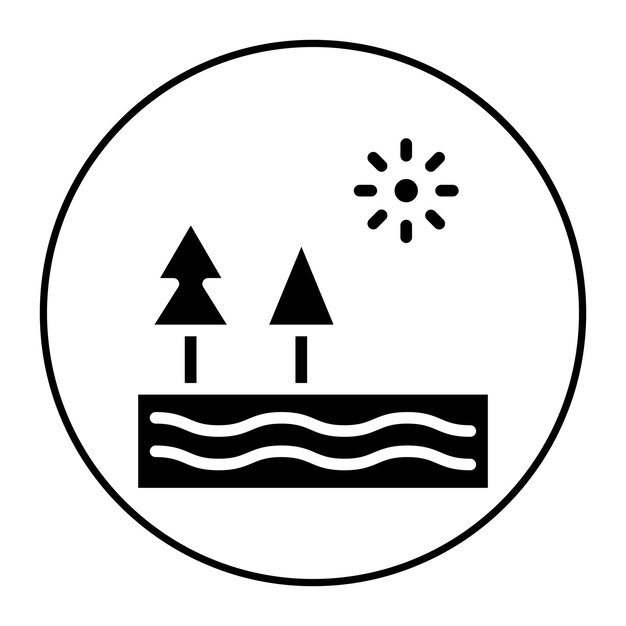 Imagen vectorial de íconos al aire libre Se puede usar para Beach Resort