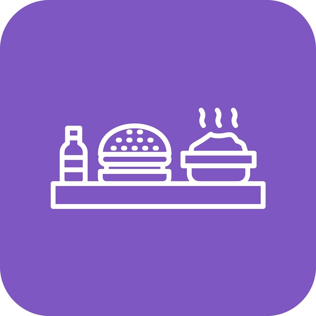 Imagen vectorial de íconos de alimentos Puede utilizarse para catering