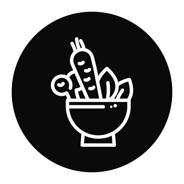 Imagen vectorial de iconos de alimentos saludables Se puede usar para estilos de vida