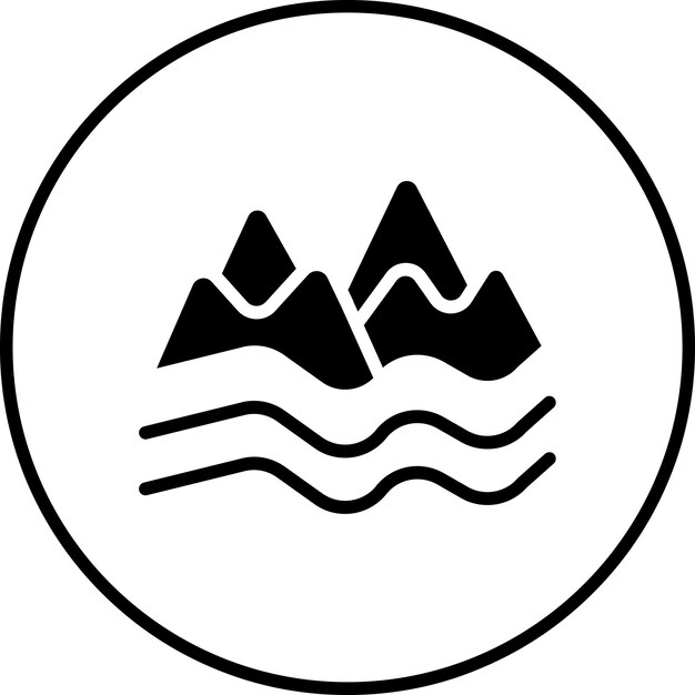 Imagen vectorial de iconos de los Alpes italianos Se puede utilizar para Italia