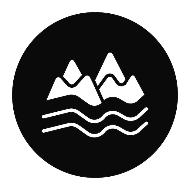 Imagen vectorial de iconos de los Alpes italianos Se puede utilizar para Italia