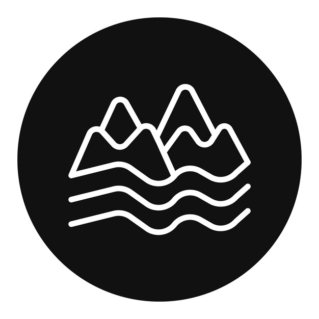 Imagen vectorial de iconos de los Alpes italianos Se puede utilizar para Italia