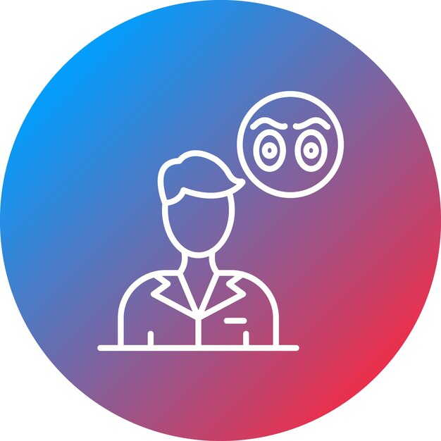 Imagen vectorial de íconos ambigua puede usarse para la inteligencia emocional