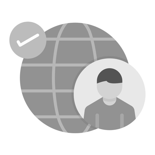 Imagen vectorial de íconos amigable para extranjeros Se puede usar para Digital Nomad