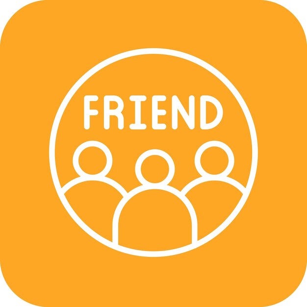 Imagen vectorial de íconos de amigos Se puede usar para la planificación de vacaciones
