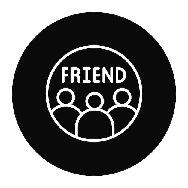 Imagen vectorial de íconos de amigos Se puede usar para la planificación de vacaciones