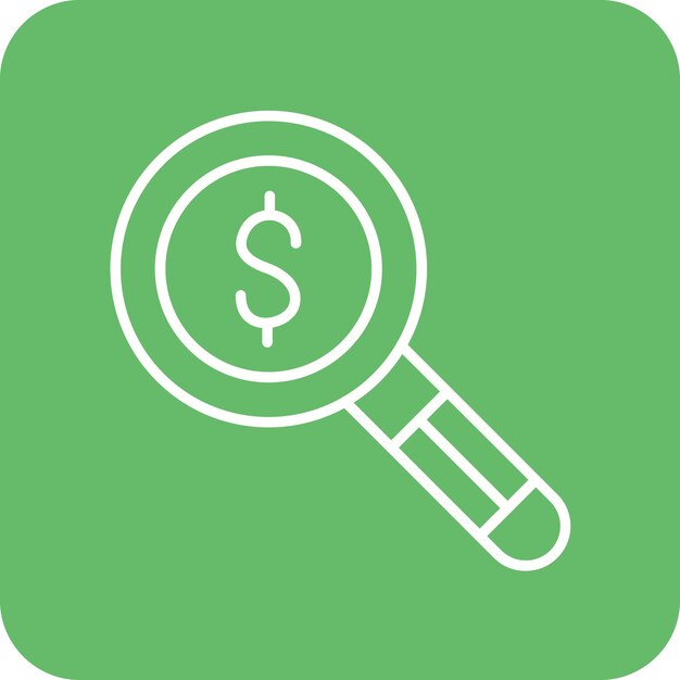 Imagen vectorial de íconos de análisis forense de dinero Se puede utilizar para la contabilidad